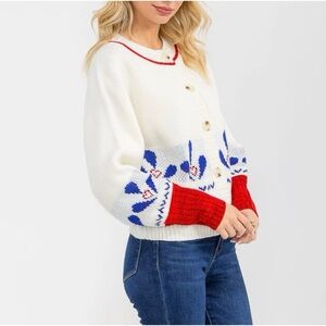 River | multi print cardigan